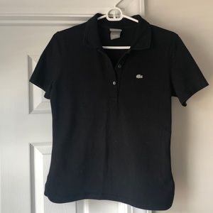 Women’s Black Lacoste Collared Shirt